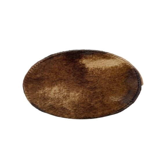 FENDI Vintage FF Pony Calf Hair Mamma Baguette Tote Hobo Mini Bag Brown [106218] - Picture 11 of 16